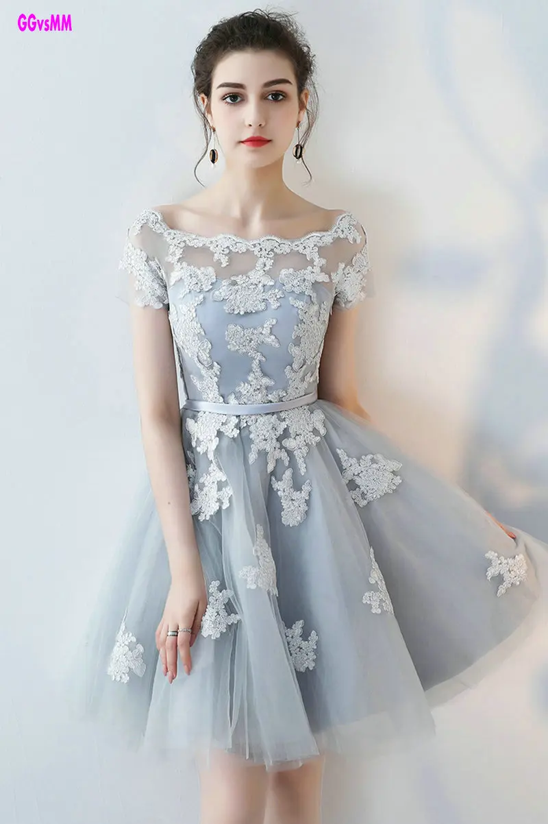 silver cocktail gown