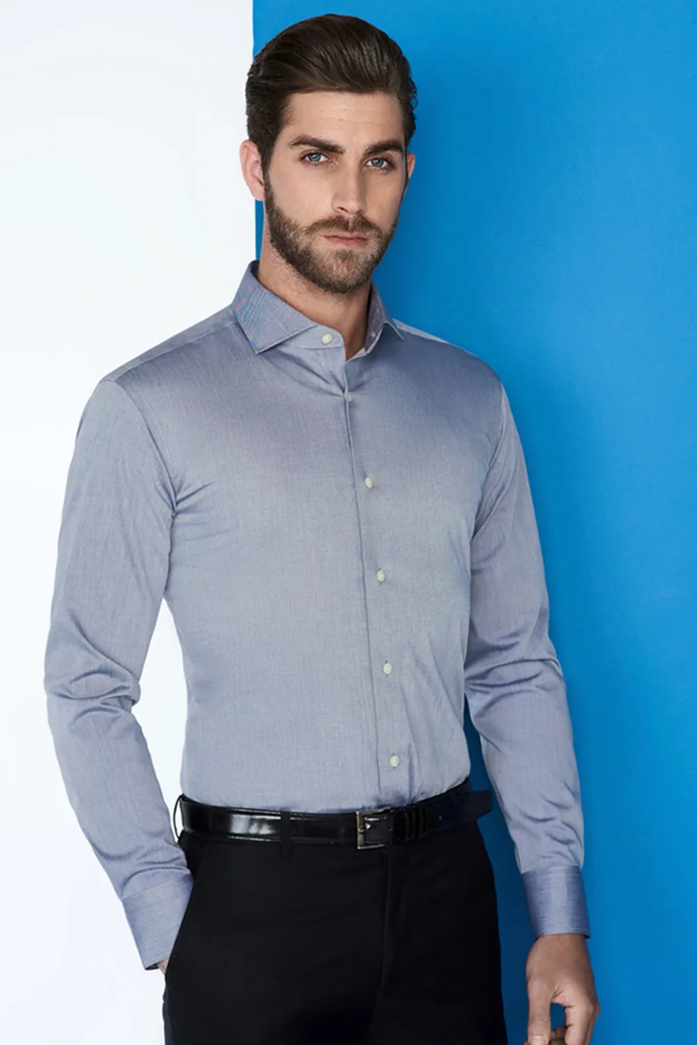New design thick 100% cotton dark blue oxford fabric with spread collar and button cuff shirts for men
New design thick 100% cotton dark blue oxford fabric with spread collar and button cuff shirts for men