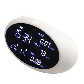 Air Monitor Quality Formaldehyde Detector Detects HCHO TVOC PM2.5 with Humidity Temperature Detection for Home Office
Air Monitor Quality Formaldehyde Detector Detects HCHO TVOC PM2.5 with Humidity Temperature Detection for Home Office
