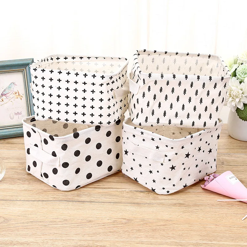 Dot Star Cotton Linen Desktop Storage Basket Sundries Storage Box with Handle Linen Desk Container Makeup Organizer Case
Dot Star Cotton Linen Desktop Storage Basket Sundries Storage Box with Handle Linen Desk Container Makeup Organizer Case