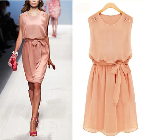 3colors Summer Womens Fashion Chiffon Pleated Bow Sleeveless Shoulder Beads Dress O-neck Party Casual Mini Dresses
3colors Summer Womens Fashion Chiffon Pleated Bow Sleeveless Shoulder Beads Dress O-neck Party Casual Mini Dresses