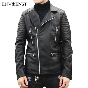 Envmenst 2017 Leather Jacket Men Turn-down Collar Dad&son's Wear Boy's PU Jackets Men's Motor Coat Zipper Coat Veste Cuir Homme
Envmenst 2017 Leather Jacket Men Turn-down Collar Dad&son's Wear Boy's PU Jackets Men's Motor Coat Zipper Coat Veste Cuir Homme