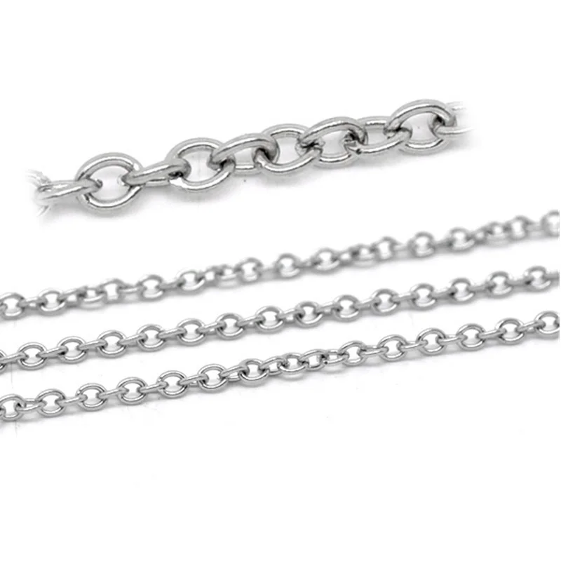 5M Hot New DIY Stainless Steel Silver Tone Links-Opened Chains Charms Jewelry Making Findings 3x2.5mm 
5M Hot New DIY Stainless Steel Silver Tone Links-Opened Chains Charms Jewelry Making Findings 3x2.5mm