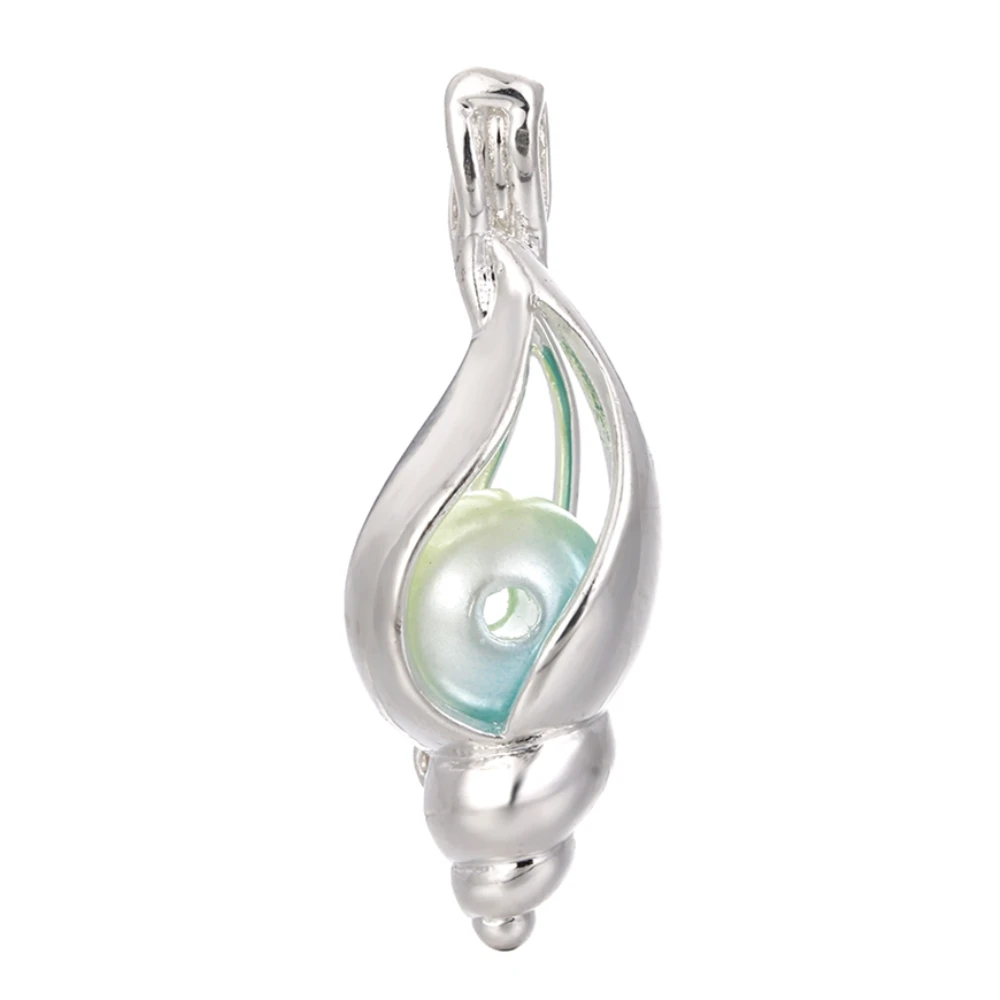 10pcs Silver Palted Conch Pearl Cage Jewelry Making Bead Cage Pendant Essential Oil Diffuser Locket For Oyster Pearl Fun Gift
10pcs Silver Palted Conch Pearl Cage Jewelry Making Bead Cage Pendant Essential Oil Diffuser Locket For Oyster Pearl Fun Gift