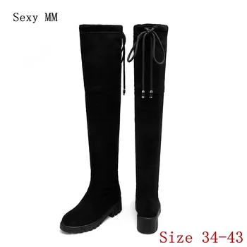 Spring Autumn Low Heel Women Over The Knee Boots Woman Thigh High Long Boots Botas Plus Size 34 - 40 41 42 43
Spring Autumn Low Heel Women Over The Knee Boots Woman Thigh High Long Boots Botas Plus Size 34 - 40 41 42 43