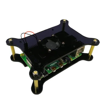 GT4A Acrylic Case With Cooling Fan For Raspberry Pi 4 Model B/3B+/3B/2B Men Boys Experiment Science Kits - Black
GT4A Acrylic Case With Cooling Fan For Raspberry Pi 4 Model B/3B+/3B/2B Men Boys Experiment Science Kits - Black