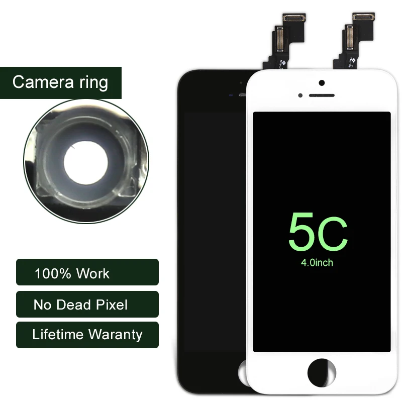 LCD For iphone 5C LCD display touch screen digitizer frame + Home button flex cable + front camera black or white
LCD For iphone 5C LCD display touch screen digitizer frame + Home button flex cable + front camera black or white