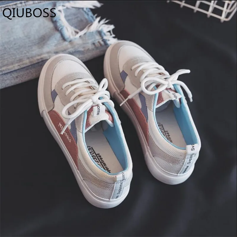 QIUBOSS New autumn women vulcanize shoes Wild canvas shoes woman sneakers lace-up breathable casual shoes walking shoes Q622
QIUBOSS New autumn women vulcanize shoes Wild canvas shoes woman sneakers lace-up breathable casual shoes walking shoes Q622