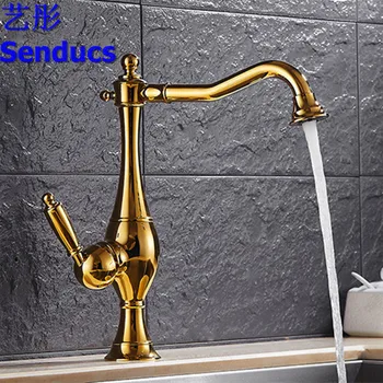 Free shipping 360 rotation gold kitchen mixer tap with single lever golden kitchen sink faucet for hot cold gold kitchen tap
Free shipping 360 rotation gold kitchen mixer tap with single lever golden kitchen sink faucet for hot cold gold kitchen tap