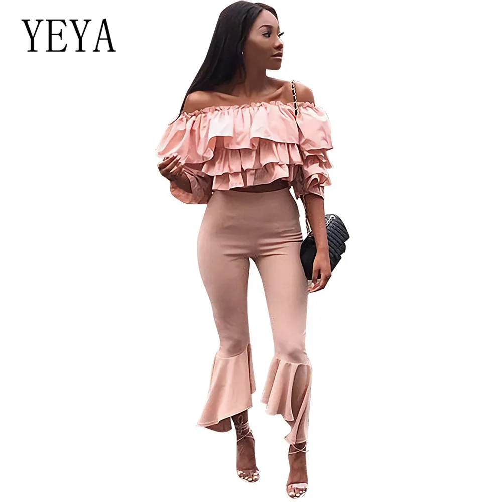 YEYA Princess Wind Ruffled Tube Top Extension Leg Nine Pants Elegant Two Pieces Sets Off Shoulder Strapless Women Sexy Jumpsuits
YEYA Princess Wind Ruffled Tube Top Extension Leg Nine Pants Elegant Two Pieces Sets Off Shoulder Strapless Women Sexy Jumpsuits