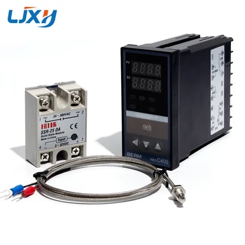 LJXH Dual Digital PID Temperature Controller Set REX-C400 + 25DA/40DA/75DA Solid State Relay + 1m M6 Thread K Thermocouple
LJXH Dual Digital PID Temperature Controller Set REX-C400 + 25DA/40DA/75DA Solid State Relay + 1m M6 Thread K Thermocouple