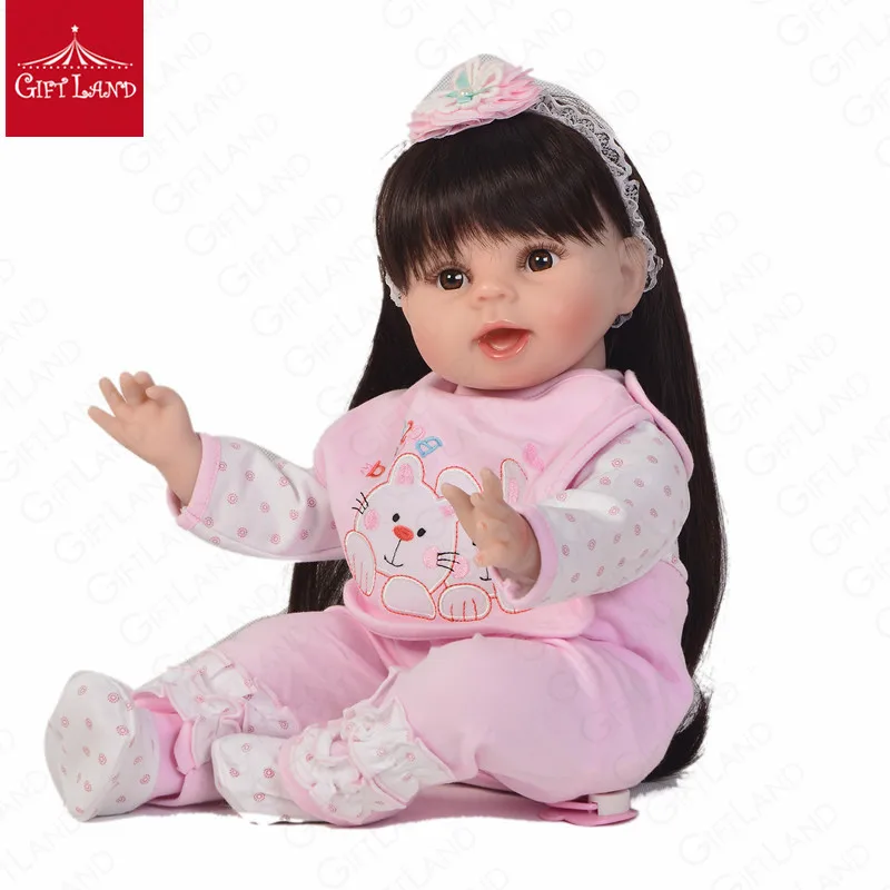 Reborn Baby Doll 22inch Baby Cloth Doll Stuffed With Soft Cotton Mini Doll Baby Doll Princess With Brown Eyes And Big Smile HOT
Reborn Baby Doll 22inch Baby Cloth Doll Stuffed With Soft Cotton Mini Doll Baby Doll Princess With Brown Eyes And Big Smile HOT