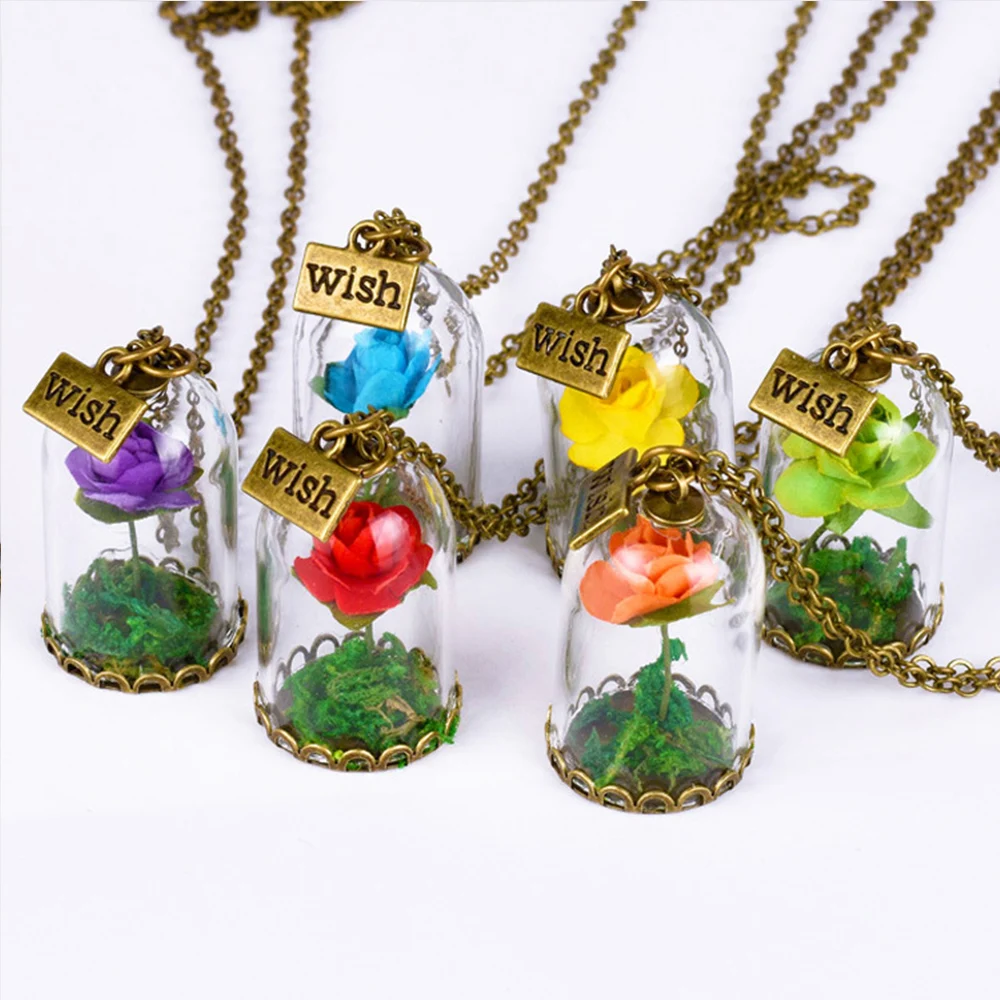 Beauty and the Beast Necklace Enchanted Rose in Terrarium Pendant Gold/Bronze Plated Valentines Day,Fairy Tale Victorian Role
Beauty and the Beast Necklace Enchanted Rose in Terrarium Pendant Gold/Bronze Plated Valentines Day,Fairy Tale Victorian Role
