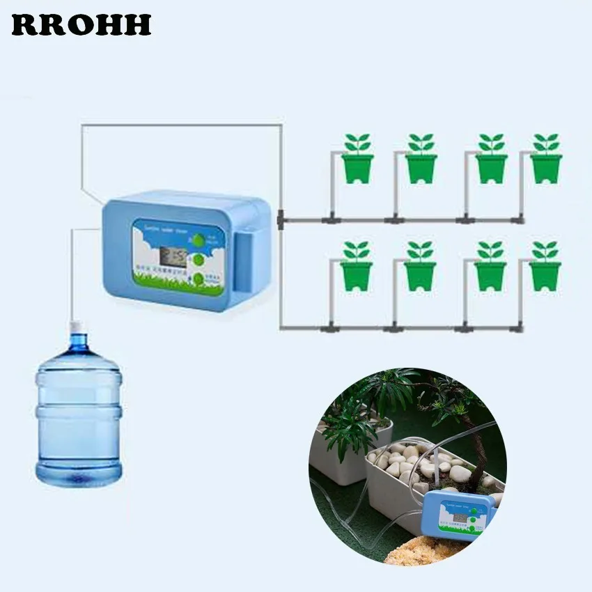 NEW Double knob Automatic Watering Dvice Drip irrigation LED Pump Set Plant Watering Timer Garden Home Office Irrigation System
NEW Double knob Automatic Watering Dvice Drip irrigation LED Pump Set Plant Watering Timer Garden Home Office Irrigation System