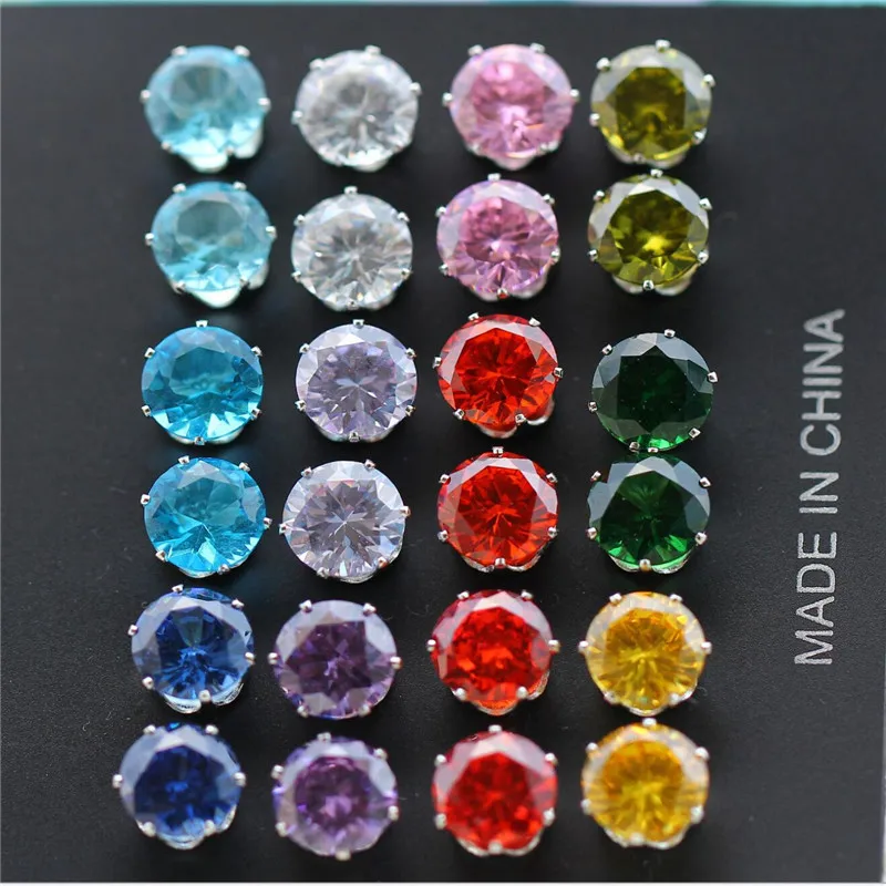 2019 new Cubic Zirconia Stud Earrings Set For Woman Simple color crystak Earring Statement Party Jewelry Gifts 12 Pairs/lot
2019 new Cubic Zirconia Stud Earrings Set For Woman Simple color crystak Earring Statement Party Jewelry Gifts 12 Pairs/lot