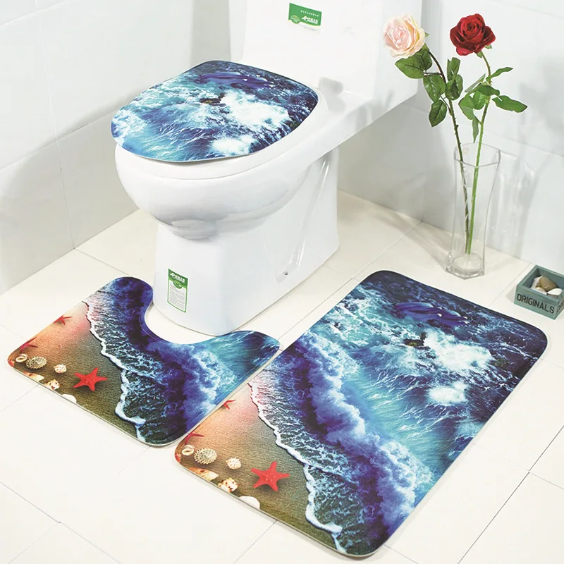 3pcs/set 3D Wave Print Non Slip Toilet Bathroom Pad Floor Mat Rug Carpet Absorbent Pedestal Rug Lid Toilet Cover Bath Mat
3pcs/set 3D Wave Print Non Slip Toilet Bathroom Pad Floor Mat Rug Carpet Absorbent Pedestal Rug Lid Toilet Cover Bath Mat