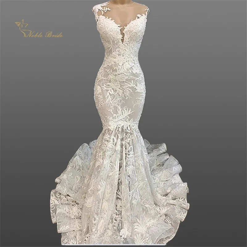 Vestido De Noiva Gorgeous Lace Mermaid Wedding Dress 2019 Sheer Jewel Neck Fish Tail Court Bridal Gowns Real Pic Robe de mariee
Vestido De Noiva Gorgeous Lace Mermaid Wedding Dress 2019 Sheer Jewel Neck Fish Tail Court Bridal Gowns Real Pic Robe de mariee