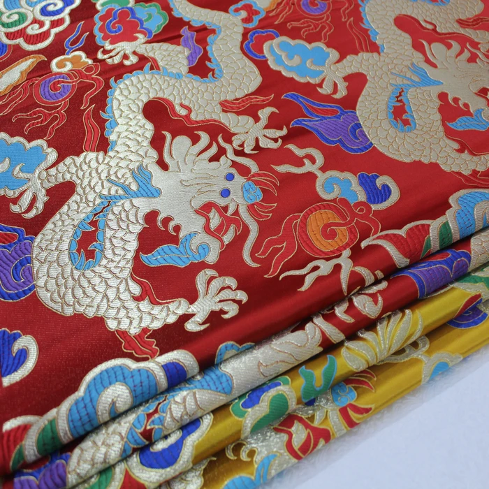 Фото Китайский халат ветер Дракон ткань Платье Халаты Cheongsam Монголия декоративная