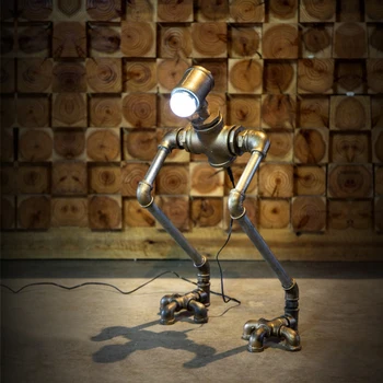 Handmade Robot Lamp Rustic Desk Lamp Industrial Table Lamp Cafe Bar Lamp Wrought Iron Pipe Lamp Edison Light Home art Decor
Handmade Robot Lamp Rustic Desk Lamp Industrial Table Lamp Cafe Bar Lamp Wrought Iron Pipe Lamp Edison Light Home art Decor