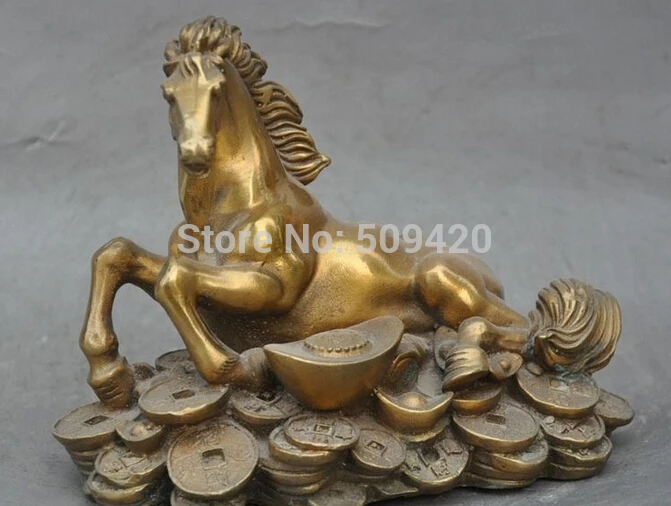 6"chinese china copper brass fengshui lucky wealth money Auspicious Horse statue
6"chinese china copper brass fengshui lucky wealth money Auspicious Horse statue