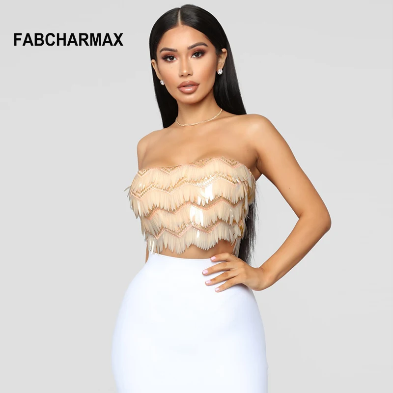 5 color fashion sequin tube tops strapless top women sexy sleeveless crop top ladies sequins cropped bandeau top party club wear
5 color fashion sequin tube tops strapless top women sexy sleeveless crop top ladies sequins cropped bandeau top party club wear