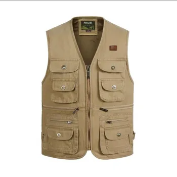 Plus Size 3Xl 4Xl Men Vest Summer Spliced Middle Age Male Waistcoat Casual Cotton Vest Men With Many Pockets A3223
Plus Size 3Xl 4Xl Men Vest Summer Spliced Middle Age Male Waistcoat Casual Cotton Vest Men With Many Pockets A3223