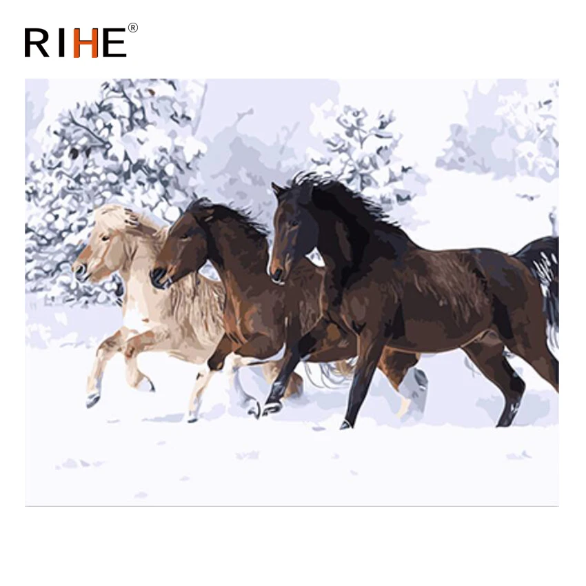 RIHE Snow Horse Diy Painting By Numbers Animal Tree Oil Painting On Canvas Hand Painted Cuadros Decoracion Acrylic Paint 40X50CM
RIHE Snow Horse Diy Painting By Numbers Animal Tree Oil Painting On Canvas Hand Painted Cuadros Decoracion Acrylic Paint 40X50CM
