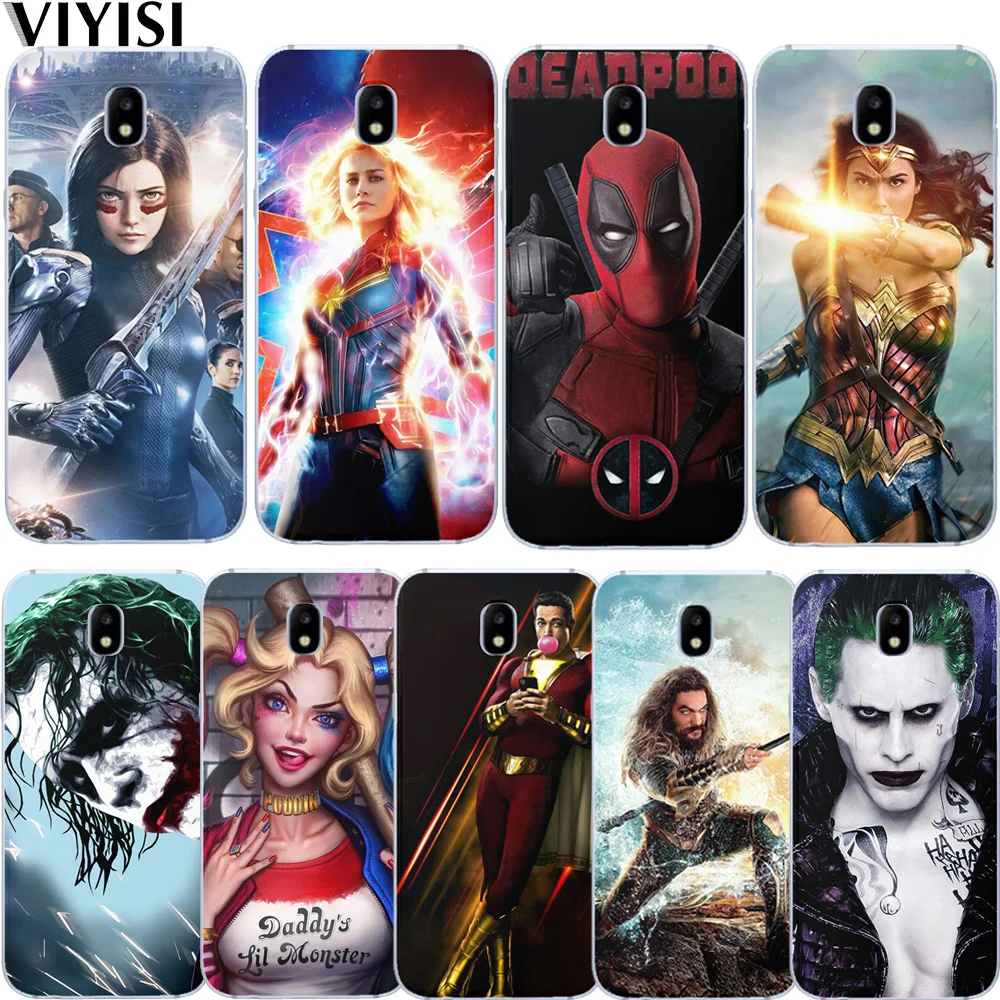 Luxury Captain Marvel DC Alita Joker Shazam Deadpool Phone Case For Samsung Galaxy J3 J4 J5 J6 J7 J8 Plus 2017 2018 Etui Coque
Luxury Captain Marvel DC Alita Joker Shazam Deadpool Phone Case For Samsung Galaxy J3 J4 J5 J6 J7 J8 Plus 2017 2018 Etui Coque