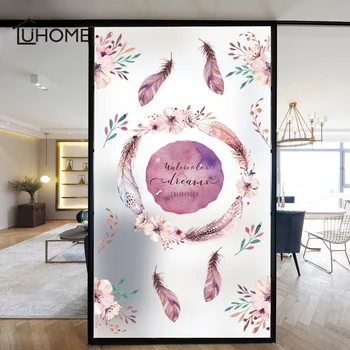 Colorful Flower Feather Electrostatic Frosted Glass Stickers Bathroom Toilet Balcony Glass Film Privacy Window Glass Sticker
Colorful Flower Feather Electrostatic Frosted Glass Stickers Bathroom Toilet Balcony Glass Film Privacy Window Glass Sticker