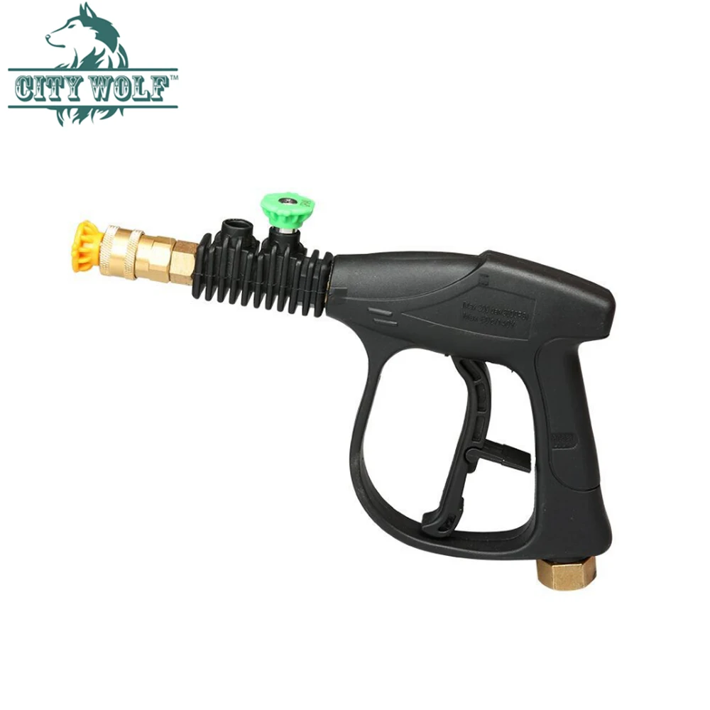 high pressure washer spray water gun with 2 PCS metal nozzle car wahser shop accessory city wolf cleaning tool
high pressure washer spray water gun with 2 PCS metal nozzle car wahser shop accessory city wolf cleaning tool