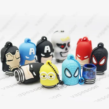 10 pieces Vape Mouthpiece 810 Drip Tip with Silicone Cap Batman Spiderman Iron Style Design for 810 Thread Atomizer Tank
10 pieces Vape Mouthpiece 810 Drip Tip with Silicone Cap Batman Spiderman Iron Style Design for 810 Thread Atomizer Tank