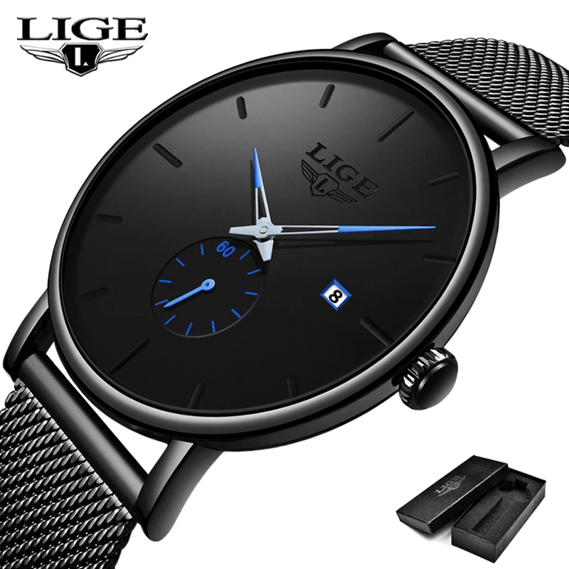 LIGE Fashion Mens Watches Top Brand Luxury Quartz Watch Men Casual Slim Mesh Steel Waterproof Sport Watch Relogio Masculino
LIGE Fashion Mens Watches Top Brand Luxury Quartz Watch Men Casual Slim Mesh Steel Waterproof Sport Watch Relogio Masculino