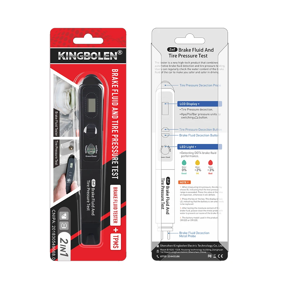 Brake Fluid Tester Pen Mini TPMS Brake Liquid Tester Pen 2in1 Universal Detector Car OBD2 Diagnostic Support TPMS For DOT3/DOT4
Brake Fluid Tester Pen Mini TPMS Brake Liquid Tester Pen 2in1 Universal Detector Car OBD2 Diagnostic Support TPMS For DOT3/DOT4