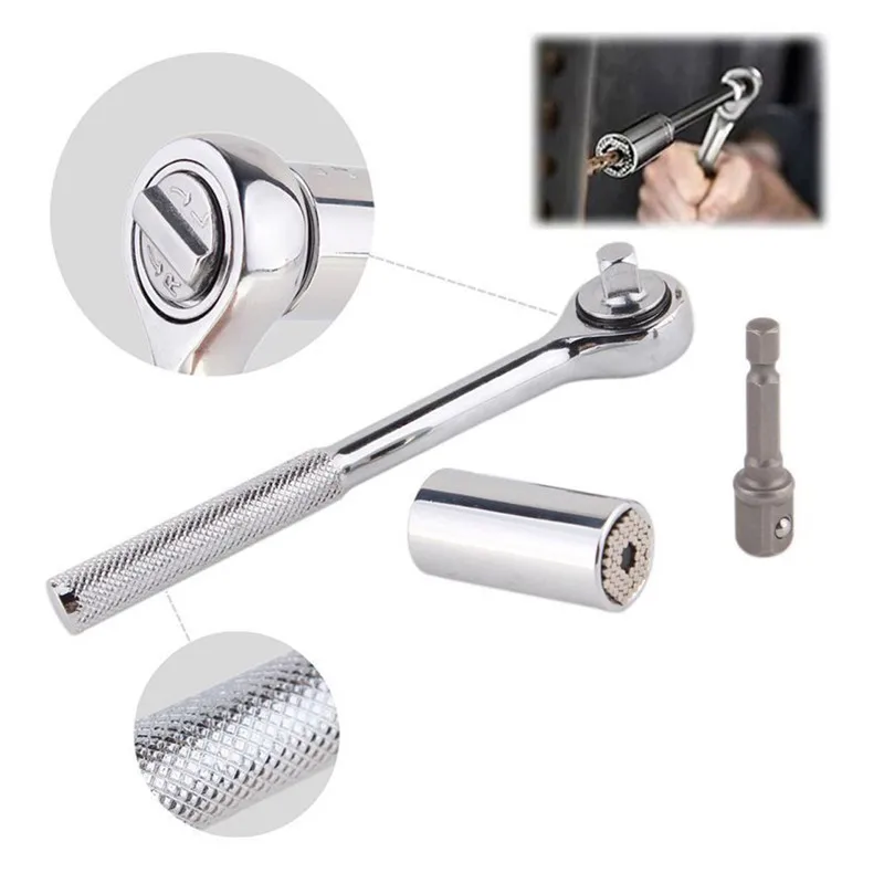 Set of 3Pcs Universal Torque Wrench Head Set Socket Sleeve Power Drill Ratchet Bushing Spanner Key Magic Grip Multi Hand Tools
Set of 3Pcs Universal Torque Wrench Head Set Socket Sleeve Power Drill Ratchet Bushing Spanner Key Magic Grip Multi Hand Tools