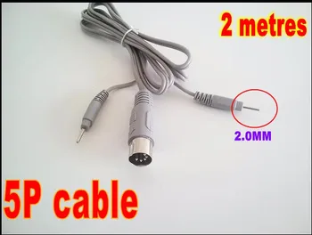 2 pins electrode Connecting wire cable with 5 core round socket for therapy Apparatus tens ems Stimulation massager machine
2 pins electrode Connecting wire cable with 5 core round socket for therapy Apparatus tens ems Stimulation massager machine