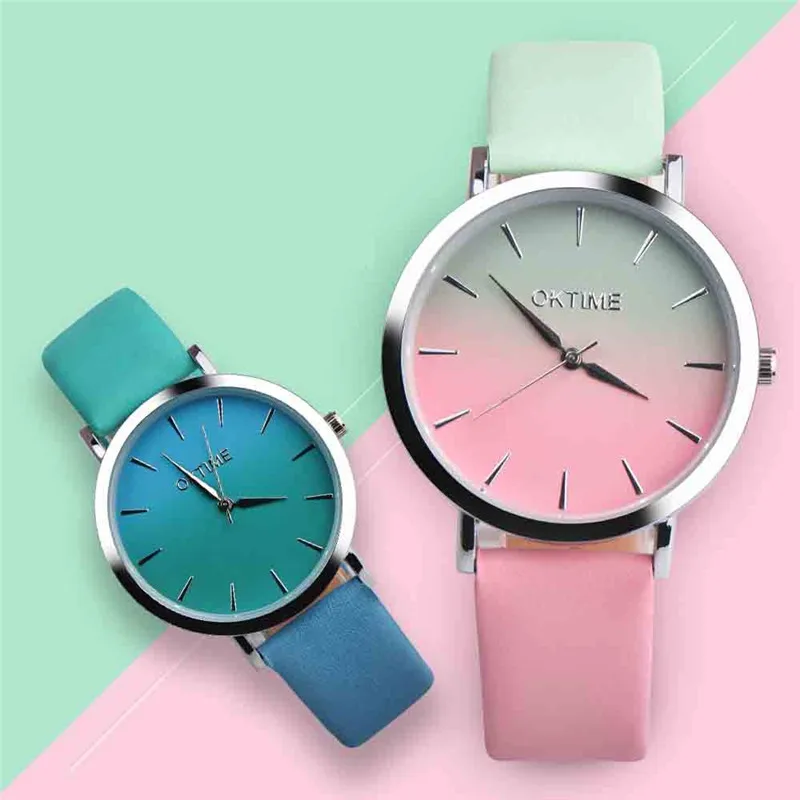 Gradient Color Women Watch Retro Rainbow Design Belt Ladies Watches Analog Alloy Quartz WristWatch Casual Clock Reloj Mujer #W
Gradient Color Women Watch Retro Rainbow Design Belt Ladies Watches Analog Alloy Quartz WristWatch Casual Clock Reloj Mujer #W