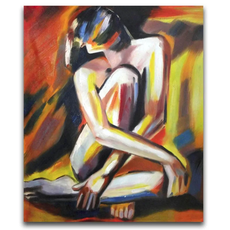 

Handpainted Modern Abstract Nude Oil Painting Home Wall Art Canvas Women Pictures Sexy Naked Girl Paintings Handmade Artwork