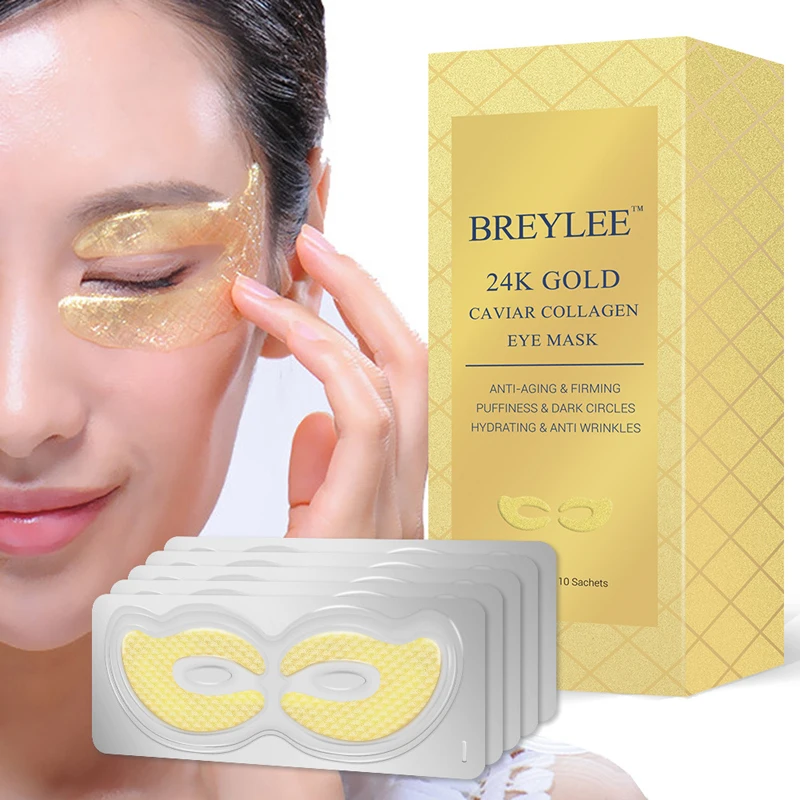 BREYLEE 24K Gold Eye Masks Caviar Collagen Essence Eye Patches Serum Anti-Aging Anti Wrinkle Dark Circles Firming Eyes Skin Care
BREYLEE 24K Gold Eye Masks Caviar Collagen Essence Eye Patches Serum Anti-Aging Anti Wrinkle Dark Circles Firming Eyes Skin Care