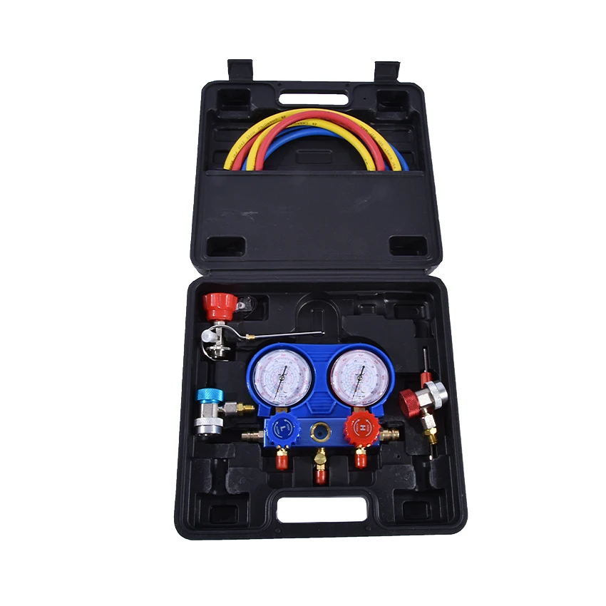 New PN-03TZ Air Conditioning Fluoride Tools Set Snow Refrigerant Pressure Double Table Valve R134a air Conditioning Repair Tool
New PN-03TZ Air Conditioning Fluoride Tools Set Snow Refrigerant Pressure Double Table Valve R134a air Conditioning Repair Tool