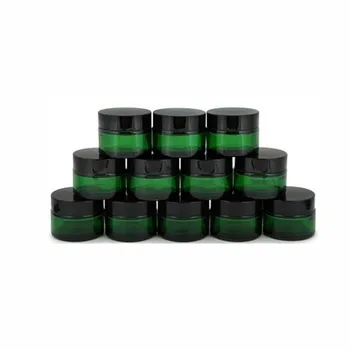 12, Green, 15g ml, Round Glass Jars, with Inner Liners and black plastic caps inner liners round empty small glass jar pot
12, Green, 15g ml, Round Glass Jars, with Inner Liners and black plastic caps inner liners round empty small glass jar pot