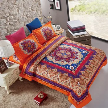 100% Polyester 4pcs Bedding Sets Bohemian Style Flower Geometric Home Textile Decor High Quality Duvet Cover Printing Bed Linens
100% Polyester 4pcs Bedding Sets Bohemian Style Flower Geometric Home Textile Decor High Quality Duvet Cover Printing Bed Linens