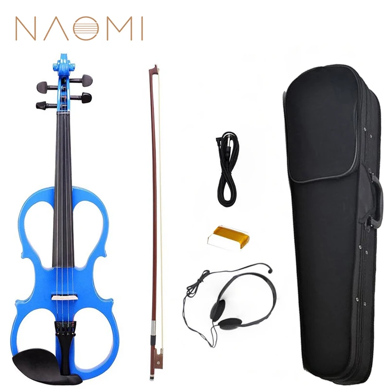 Naomi Electric Violin Balance Sound Full Size 4/4 Electric Violin Fiddle Solid Wood High Level Electric Violin NEW SET Blue
Naomi Electric Violin Balance Sound Full Size 4/4 Electric Violin Fiddle Solid Wood High Level Electric Violin NEW SET Blue