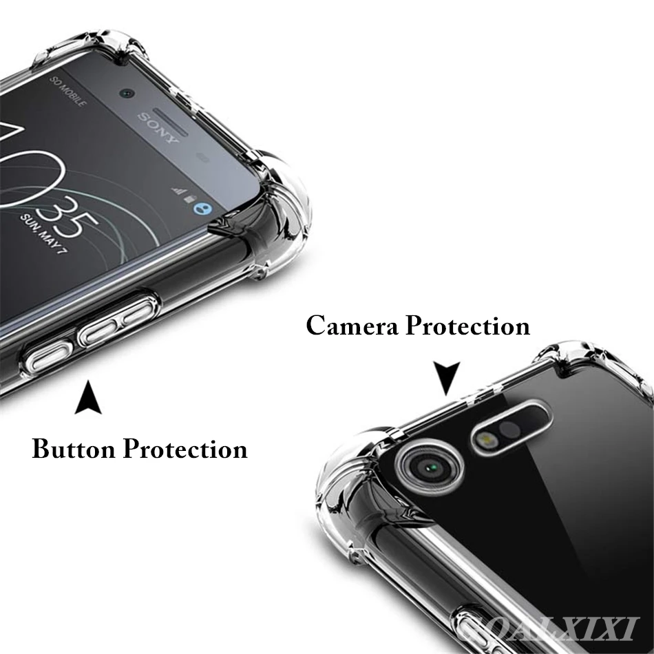 For Sony Xperia XZ XZs XZ1 XA XA1 XA2 L1 L2 Compact Ultra Premium Crystal Clear Shockproof Flexible Silicone TPU Case Slim Cover |