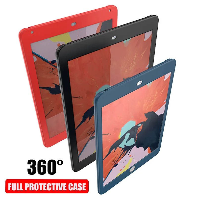 Tempered Glass For Apple iPad Air 2 9.7 2014 Case 360 Degree Front Back Full Cover Silicone Case For iPad Air 2 9.7" A5166 A5167
Tempered Glass For Apple iPad Air 2 9.7 2014 Case 360 Degree Front Back Full Cover Silicone Case For iPad Air 2 9.7" A5166 A5167