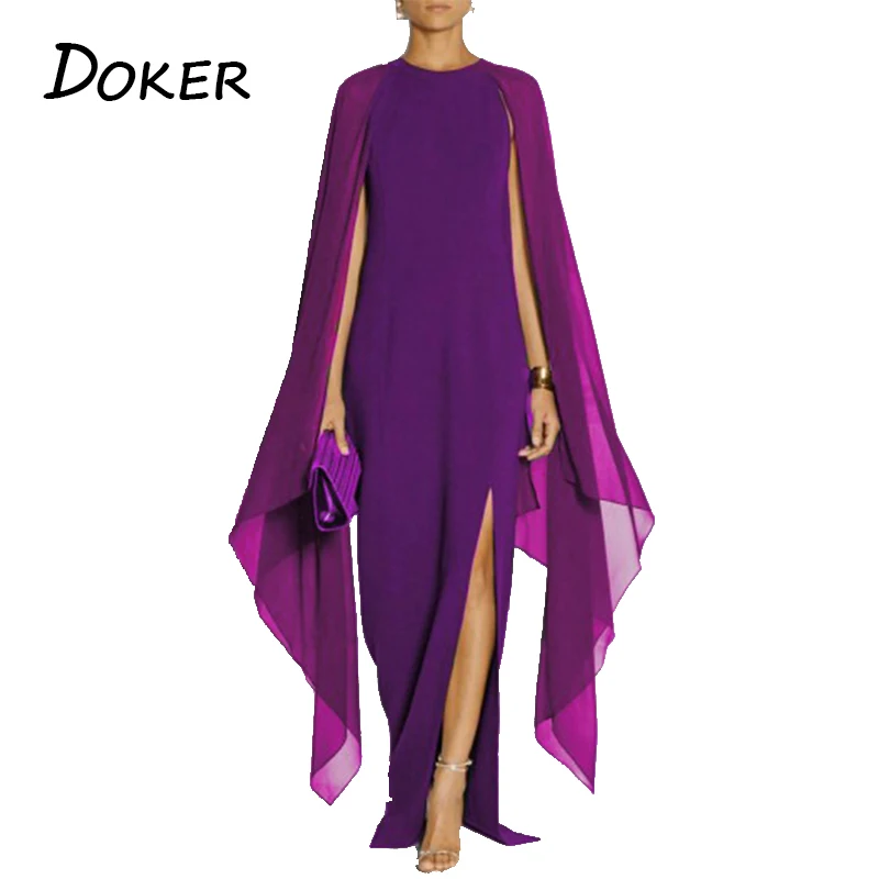 Women Sexy Evening Party Dress 2018 Summer Chiffon Patchwork Long-sleeved Loose Dress Ladies High Slit Solid Maxi Dress Vestidos
Women Sexy Evening Party Dress 2018 Summer Chiffon Patchwork Long-sleeved Loose Dress Ladies High Slit Solid Maxi Dress Vestidos