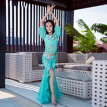 Children Belly Dance Costume Girls Practice/Performance Dance Clothing Kids Shiny Diamond Lace Oriental Dance Dress Set DQL915
Children Belly Dance Costume Girls Practice/Performance Dance Clothing Kids Shiny Diamond Lace Oriental Dance Dress Set DQL915