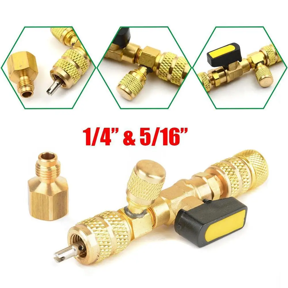 HiMISS 1/4in 5/16ini Ports Valve Core Remover Installer Tool for Air Conditioning R22 R404A R407C R410A with Ball | Инструменты