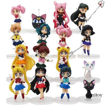 Anime Cartoon Cute Sailor Moon Sailor Jupiter Sailor Venus Q Version Action Figure Toys Dolls 4pcs/set
Anime Cartoon Cute Sailor Moon Sailor Jupiter Sailor Venus Q Version Action Figure Toys Dolls 4pcs/set