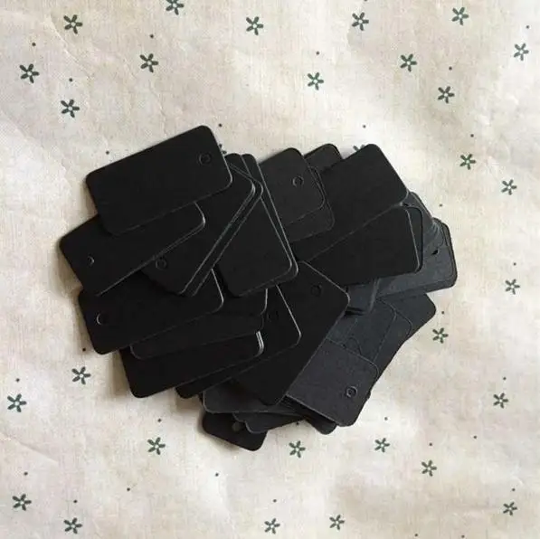 2 * 4 cm Black cardboard square kraft paper label jewelry price tags blank card tags with Hemp rope 1000 pcs/lot
2 * 4 cm Black cardboard square kraft paper label jewelry price tags blank card tags with Hemp rope 1000 pcs/lot