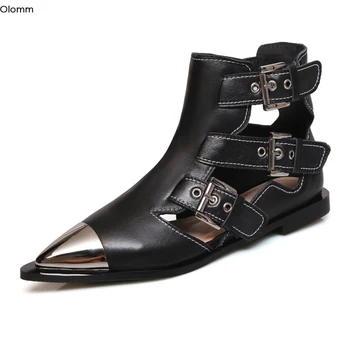 Olomm Women Summer Leather Ankle Boots Flat With Boots Pointed Toe Elegant Black White Casual Shoes Women Plus US Size 4-10.5
Olomm Women Summer Leather Ankle Boots Flat With Boots Pointed Toe Elegant Black White Casual Shoes Women Plus US Size 4-10.5